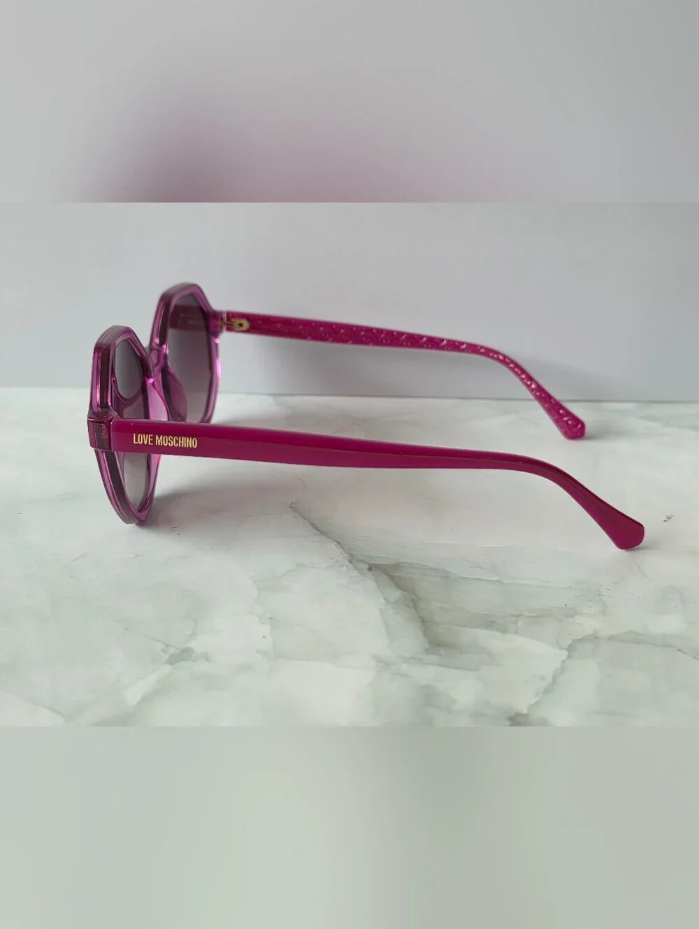 Love Moschino MOL076/S Pink Geometric Sunglasses